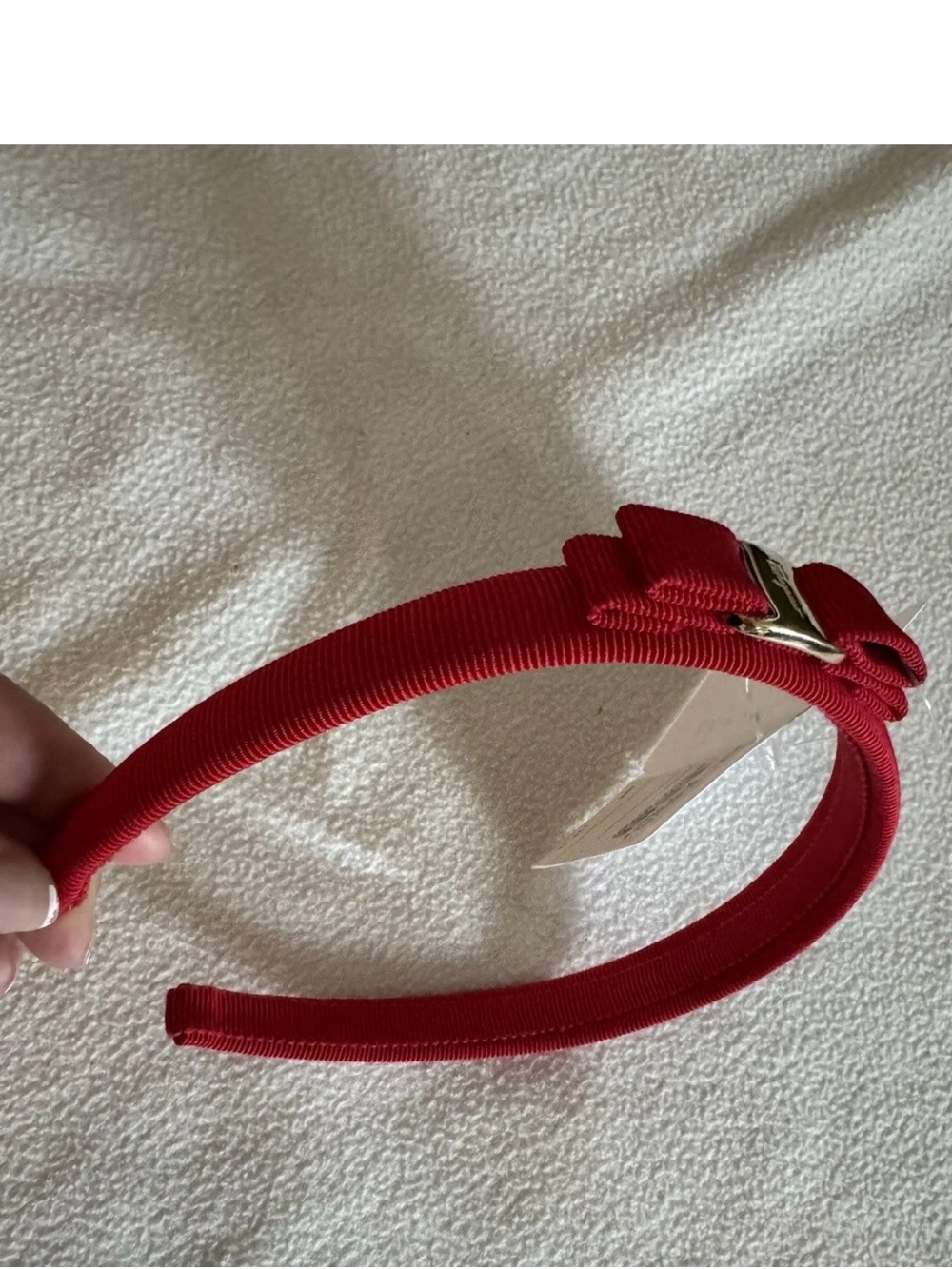 Salvatore Ferragamo Red and Gold Vara Tag - Picture 3 of 4